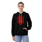 Tryzub (Red) - Black Bella + Canvas 3719 Unisex Pullover Hoodie