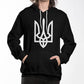 Tryzub (White) - Black Bella + Canvas 3719 Unisex Pullover Hoodie