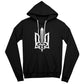 Stylized Tryzub (White) - Black Bella + Canvas 3719 Unisex Pullover Hoodie