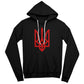 Tryzub (Red) - Black Bella + Canvas 3719 Unisex Pullover Hoodie
