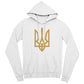 Tryzub (Gold) - White Bella + Canvas 3719 Unisex Pullover Hoodie