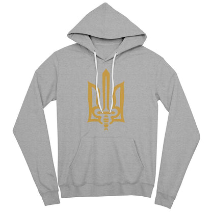 Stylized Tryzub - Athletic Heather Bella + Canvas 3719 Unisex Pullover Hoodie