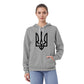 Tryzub (Black) - Athletic Heather Bella + Canvas 3719 Unisex Pullover Hoodie