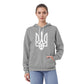 Tryzub (White) - Athletic Heather Bella + Canvas 3719 Unisex Pullover Hoodie