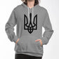 Tryzub (Black) - Athletic Heather Bella + Canvas 3719 Unisex Pullover Hoodie