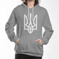 Tryzub (White) - Athletic Heather Bella + Canvas 3719 Unisex Pullover Hoodie