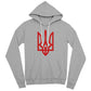 Tryzub (Red) - Athletic Heather Bella + Canvas 3719 Unisex Pullover Hoodie