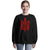 Stylized Tryzub (Red) - Bella + Canvas 3945 Unisex Crewneck Sweatshirt