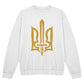 Stylized Tryzub - White Bella + Canvas 3945 Unisex Crewneck Sweatshirt