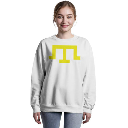 Tamga of Crimean Tatar Giray Dynasty - White Bella + Canvas 3945 Unisex Crewneck Sweatshirt
