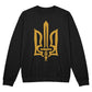 Stylized Tryzub - Black Bella + Canvas 3945 Unisex Crewneck Sweatshirt