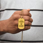 Ukrainian Grandpa - 18k Gold Finished Engraved Dog Tag Necklace