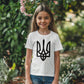 Tryzub (Black) - White Bella + Canvas 3001Y Unisex Youth T-Shirt