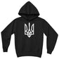 Tryzub (White) - Black Bella + Canvas 3719Y Unisex Youth Pullover Hoodie