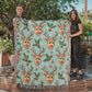 Funny Christmas Reindeer Pattern 04 - 50" x 60" Heirloom Woven Blanket