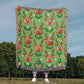 Funny Christmas Reindeer Pattern 01 - 50" x 60" Heirloom Woven Blanket
