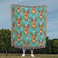 Funny Christmas Reindeer Pattern 06 - 50" x 60" Heirloom Woven Blanket