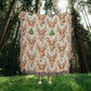 Funny Christmas Reindeer Pattern 09 - 50" x 60" Heirloom Woven Blanket