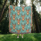 Funny Christmas Reindeer Pattern 06 - 50" x 60" Heirloom Woven Blanket