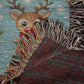 Funny Christmas Reindeer Pattern 05 - 60" x 50" Heirloom Woven Blanket