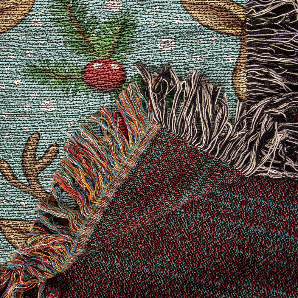 Funny Christmas Reindeer Pattern 04 - 60" x 50" Heirloom Woven Blanket