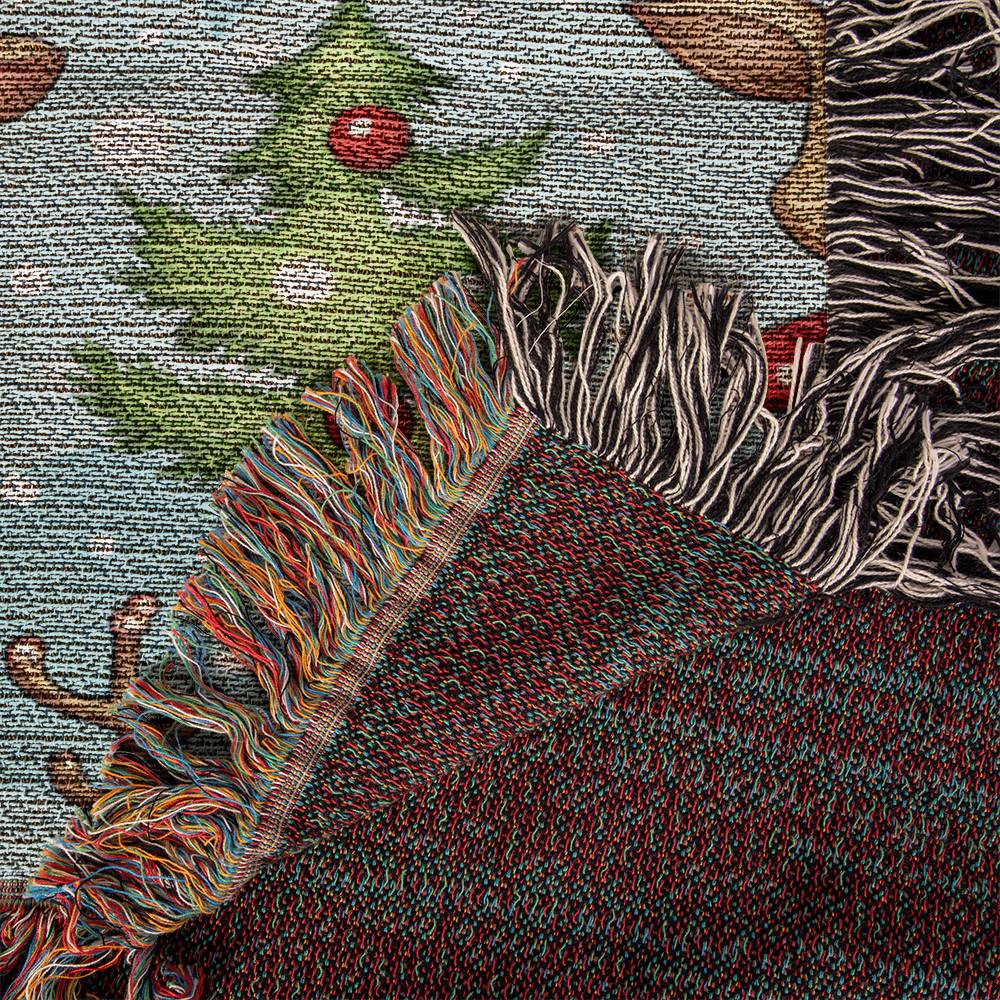 Funny Christmas Reindeer Pattern 08 - 60" x 50" Heirloom Woven Blanket