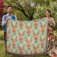 Funny Christmas Reindeer Pattern 10 - 60" x 50" Heirloom Woven Blanket