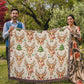 Funny Christmas Reindeer Pattern 09 - 60" x 50" Heirloom Woven Blanket