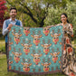 Funny Christmas Reindeer Pattern 03 - 60" x 50" Heirloom Woven Blanket