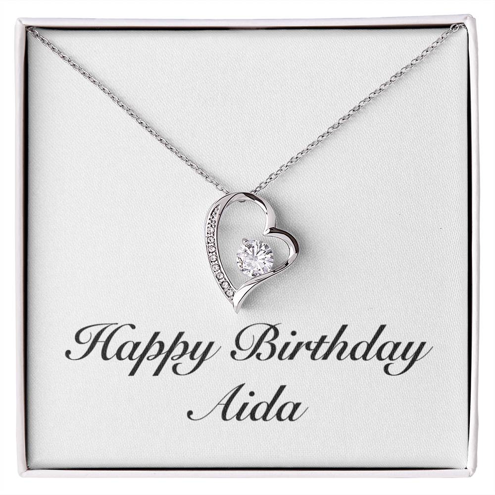 Happy Birthday Aida - Forever Love Necklace