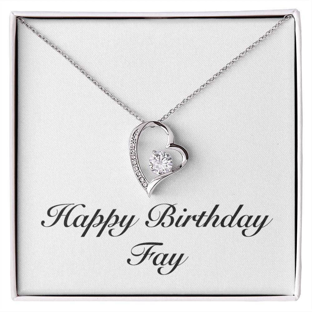 Happy Birthday Fay - Forever Love Necklace