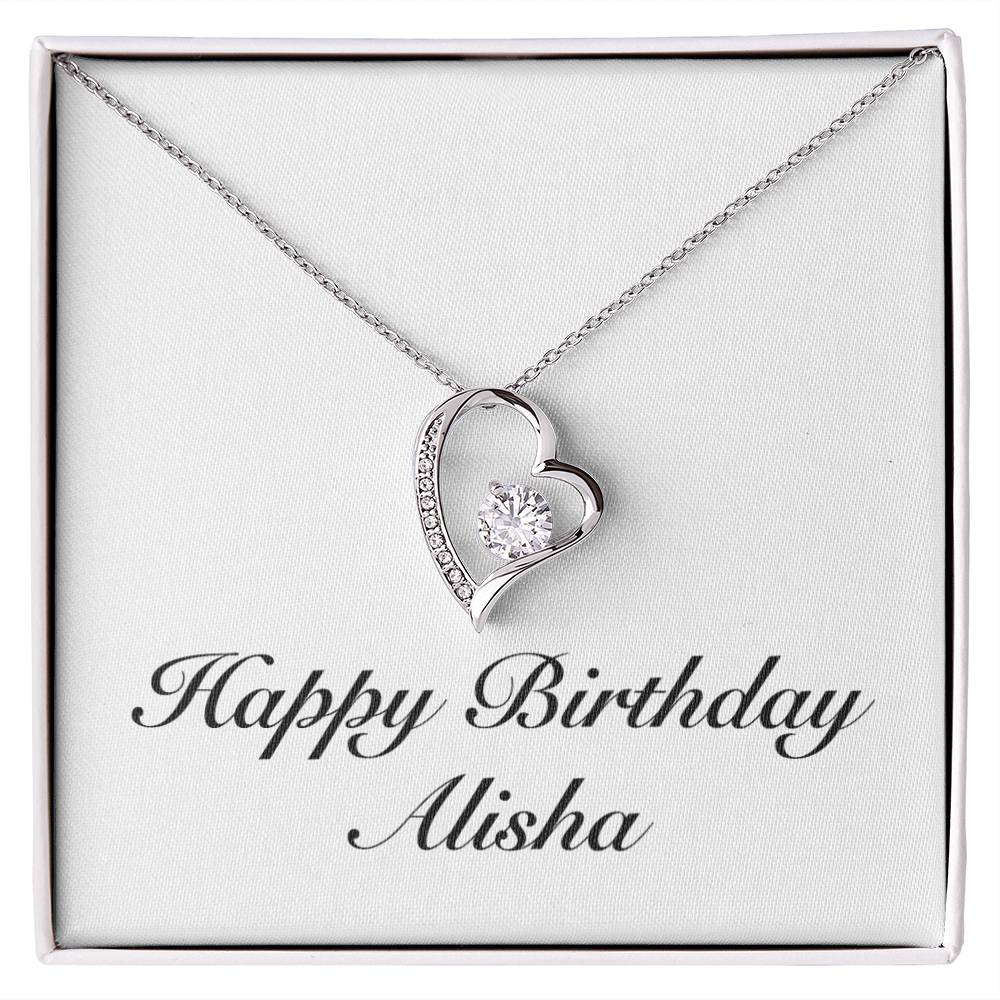 Happy Birthday Alisha - Forever Love Necklace