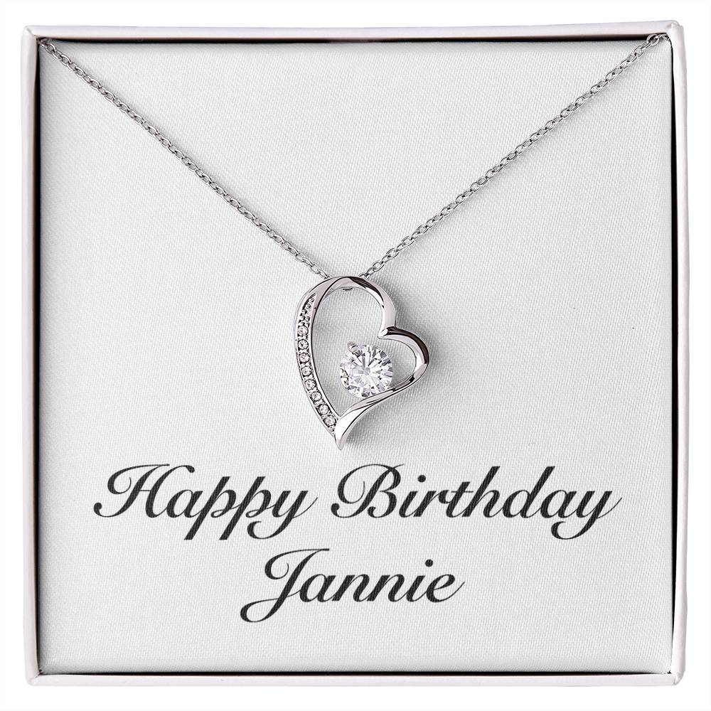 Happy Birthday Jannie - Forever Love Necklace