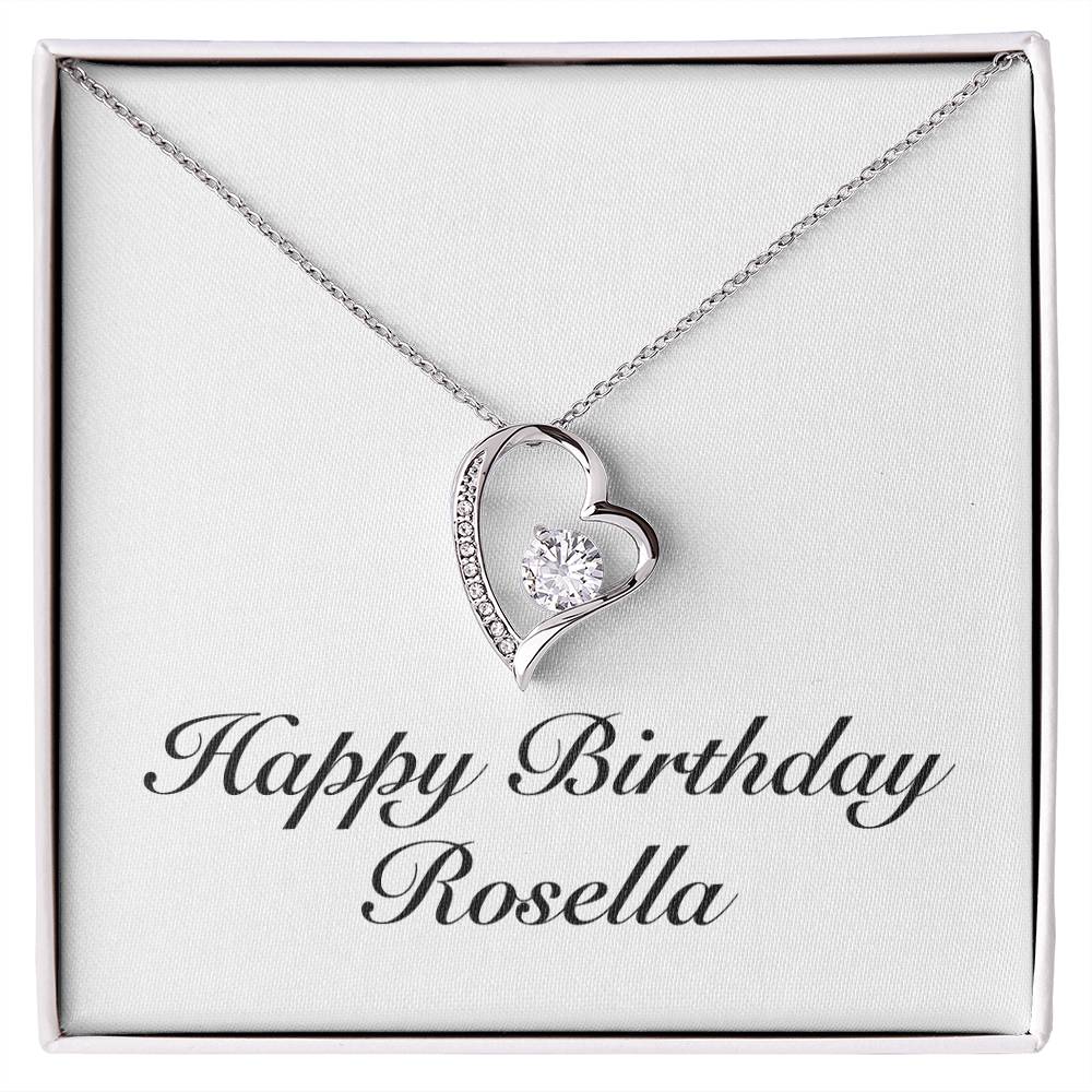 Happy Birthday Rosella - Forever Love Necklace