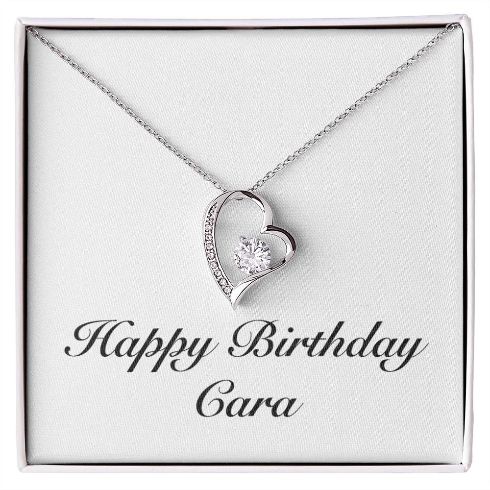 Happy Birthday Cara - Forever Love Necklace
