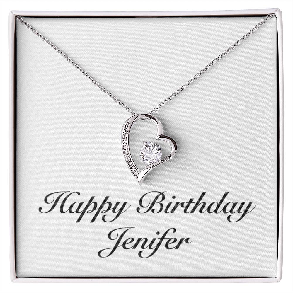 Happy Birthday Jenifer - Forever Love Necklace