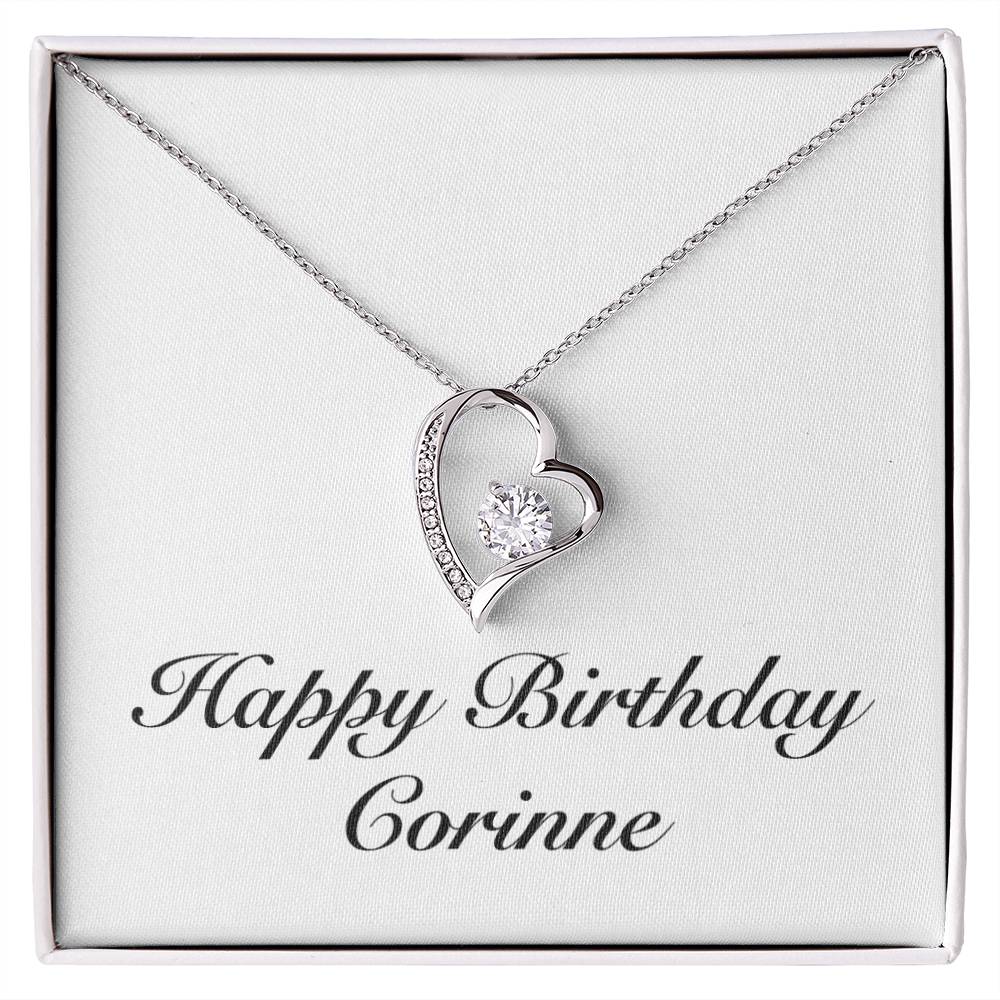 Happy Birthday Corinne - Forever Love Necklace