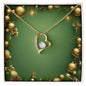 Christmas Background 042 - 18k Yellow Gold Finish Forever Love Necklace