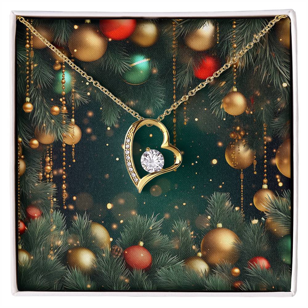 Christmas Background 126 - 18k Yellow Gold Finish Forever Love Necklace