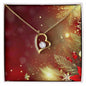 Christmas Background 098 - 18k Yellow Gold Finish Forever Love Necklace