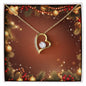 Christmas Background 020 - 18k Yellow Gold Finish Forever Love Necklace