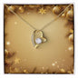 Christmas Background 031 - 18k Yellow Gold Finish Forever Love Necklace