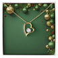 Christmas Background 027 - 18k Yellow Gold Finish Forever Love Necklace
