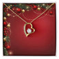 Christmas Background 046 - 18k Yellow Gold Finish Forever Love Necklace