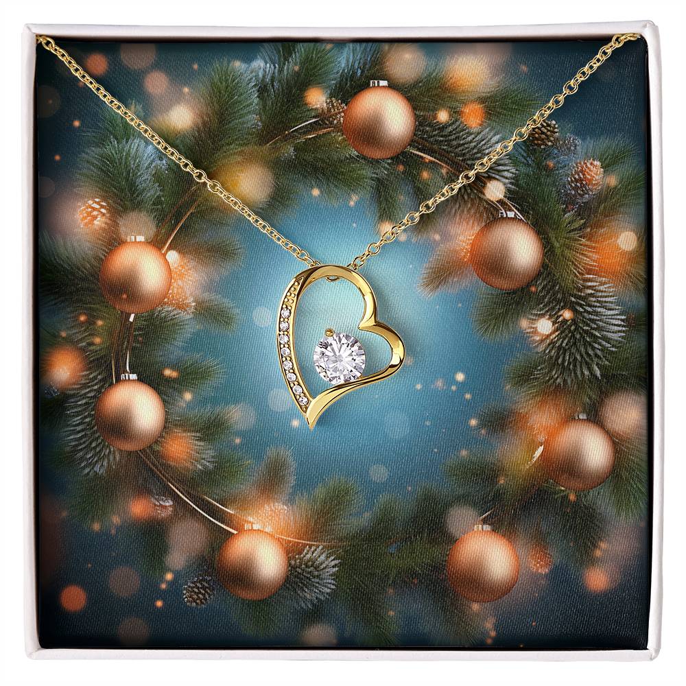 Christmas Background 107 - 18k Yellow Gold Finish Forever Love Necklace
