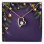 Christmas Background 024 - 18k Yellow Gold Finish Forever Love Necklace