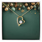 Christmas Background 037 - 18k Yellow Gold Finish Forever Love Necklace