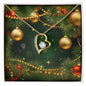 Christmas Background 116 - 18k Yellow Gold Finish Forever Love Necklace