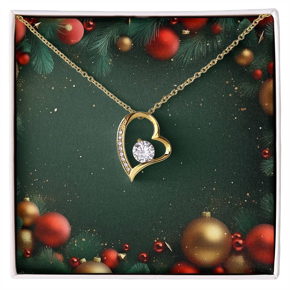 Christmas Background 115 - 18k Yellow Gold Finish Forever Love Necklace