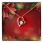 Christmas Background 095 - 18k Yellow Gold Finish Forever Love Necklace